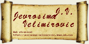 Jevrosima Velimirović vizit kartica